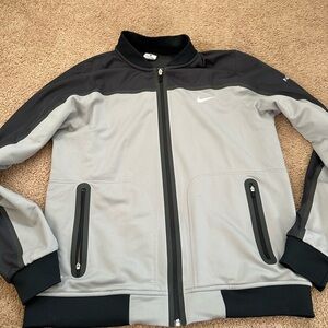 Nike Black and Gray Windbreaker Sporty Design